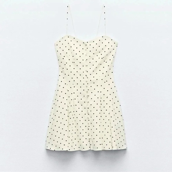 Zara Polka Dot Mini Dress - Picture 2 of 9